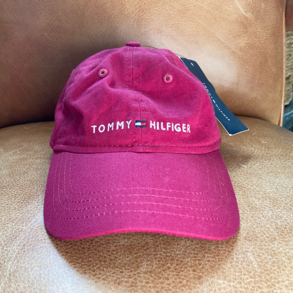 Tommy Hilfiger Red One Size Baseball Hat NEW WITH TAGS